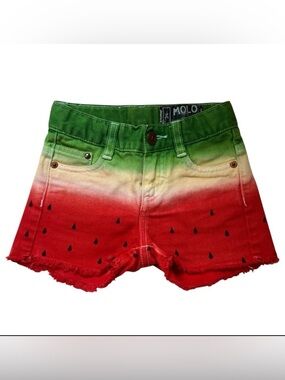Molo| Kids Girls Watermelon Color Jean Shorts- Size 3-4 years
